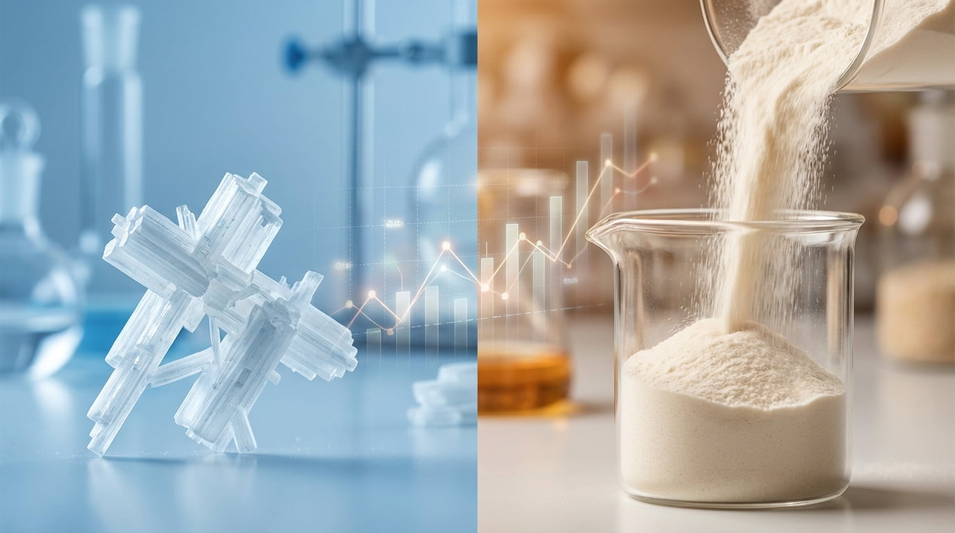 Image conceptuelle représentant l'analyse du coût total de possession pour l'approvisionnement en MCC et en dextrine résistante de Chine.