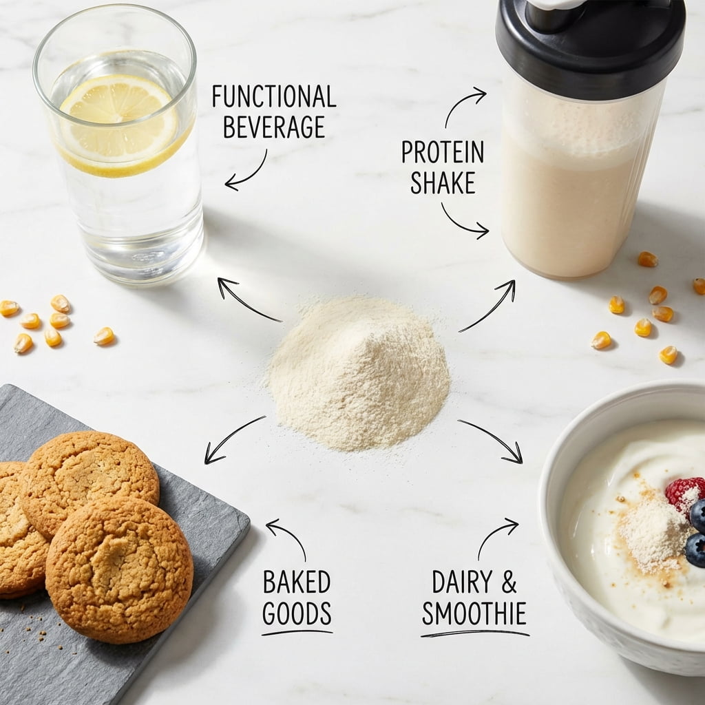 Applications de la dextrine résistante dans les boissons, les poudres et les produits de boulangerie