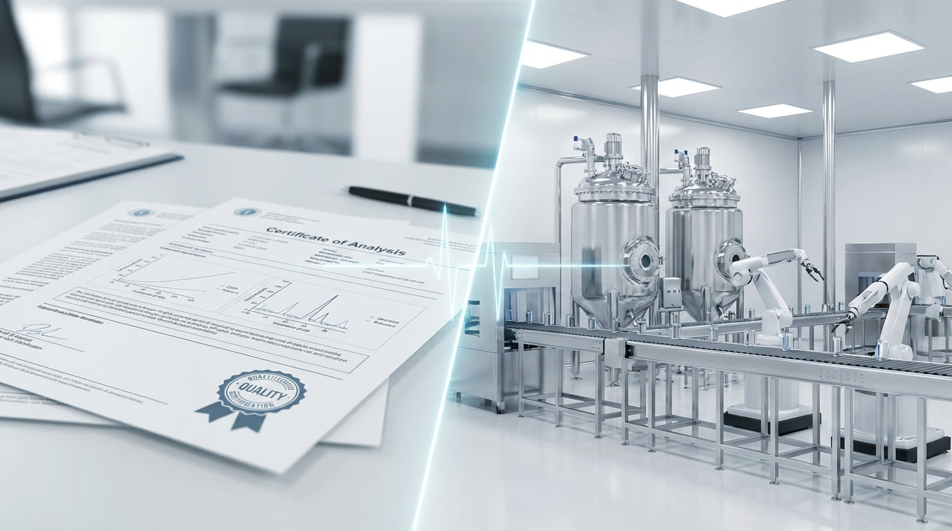 نموذج الثقة المزدوجة لتقييم موردي المكونات بالمستندات والمصنع
