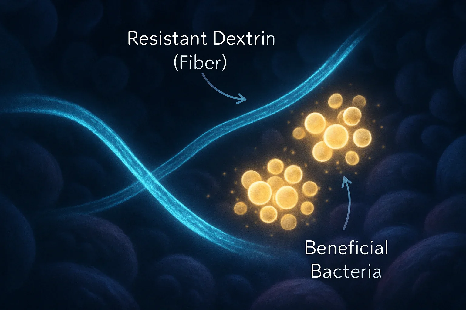 تصور عمل الدكسترين المقاوم للبريبايوتك في القناة الهضمية