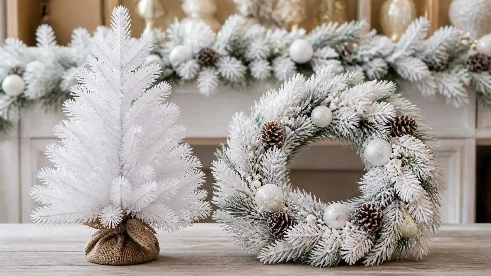 White trees and frosty wreaths for retailers