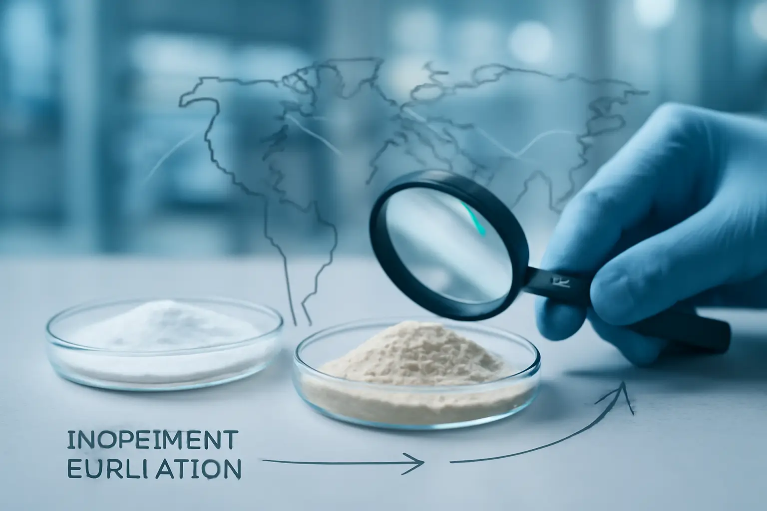 Global supplier evaluation for resistant dextrin and MCC in a lab