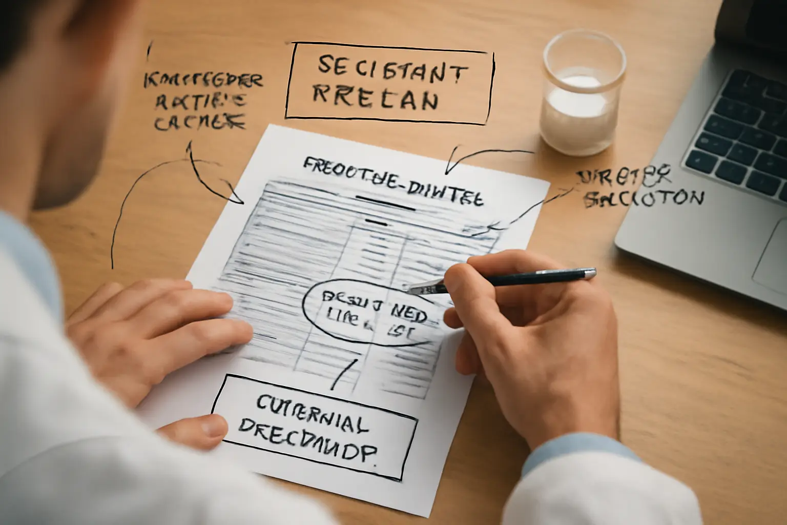 A quality control specialist reviewing a resistant dextrin specification sheet.