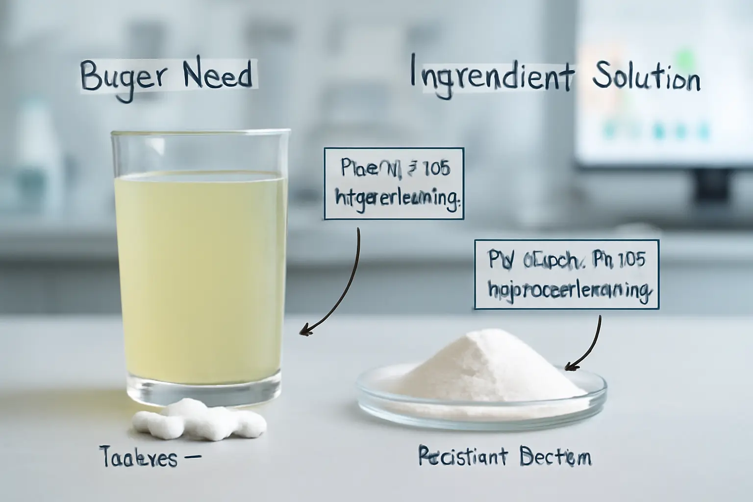 Verifying specifications of resistant dextrin and MCC for product formulation