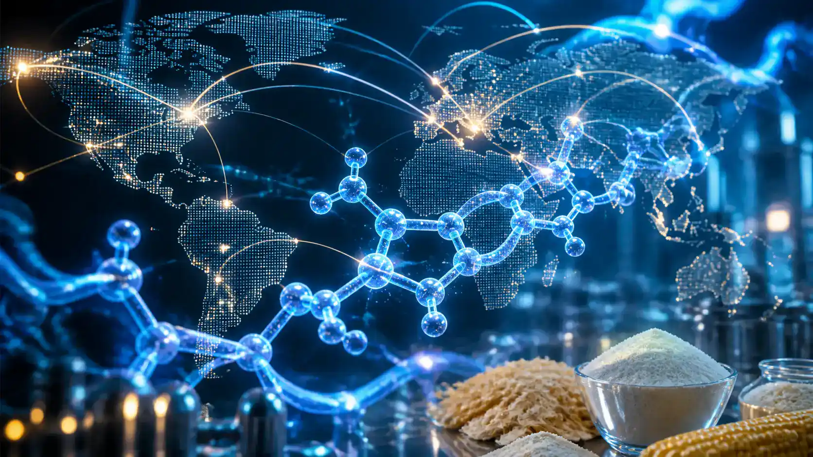 Global sourcing of soluble fiber ingredients for food manufacturing.