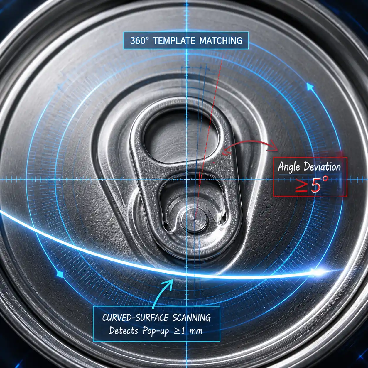 360-degree cap defect detection concept view 360-degree cap defect detection concept view